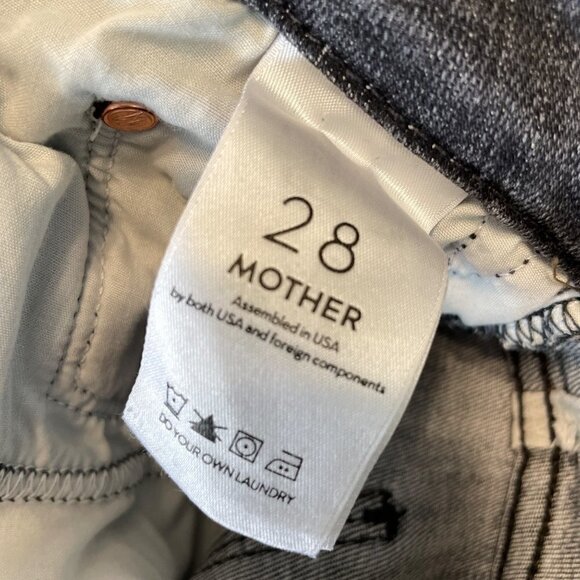 Mother High Waist Looker Skinny Ankle Jeans Miss Moody Two Shoes Racer 28 - Picture 7 of 9